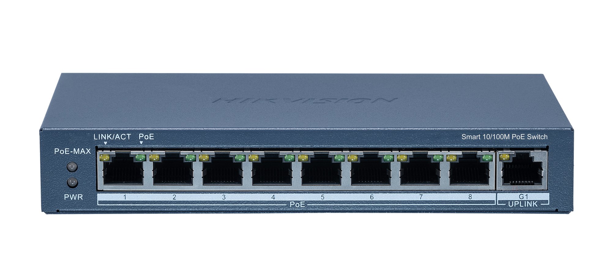 DS-3E1309P-EI(O-STD)(B) — 8-Port Fast Ethernet PoE Switch mit 110 W Budget