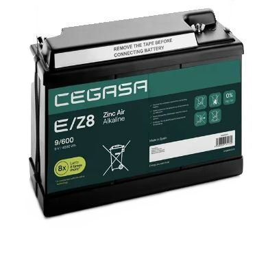 Cegasa eZ89-600 Zink-Luft Batterie 9V 600Ah