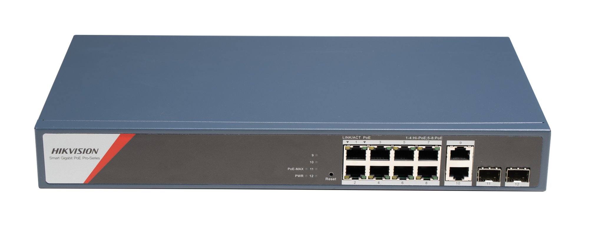Hikvision DS-3E1512HP-SI-8P2T2F(O-STD) — 8-Port Smart PoE+ Switch mit Hi-PoE