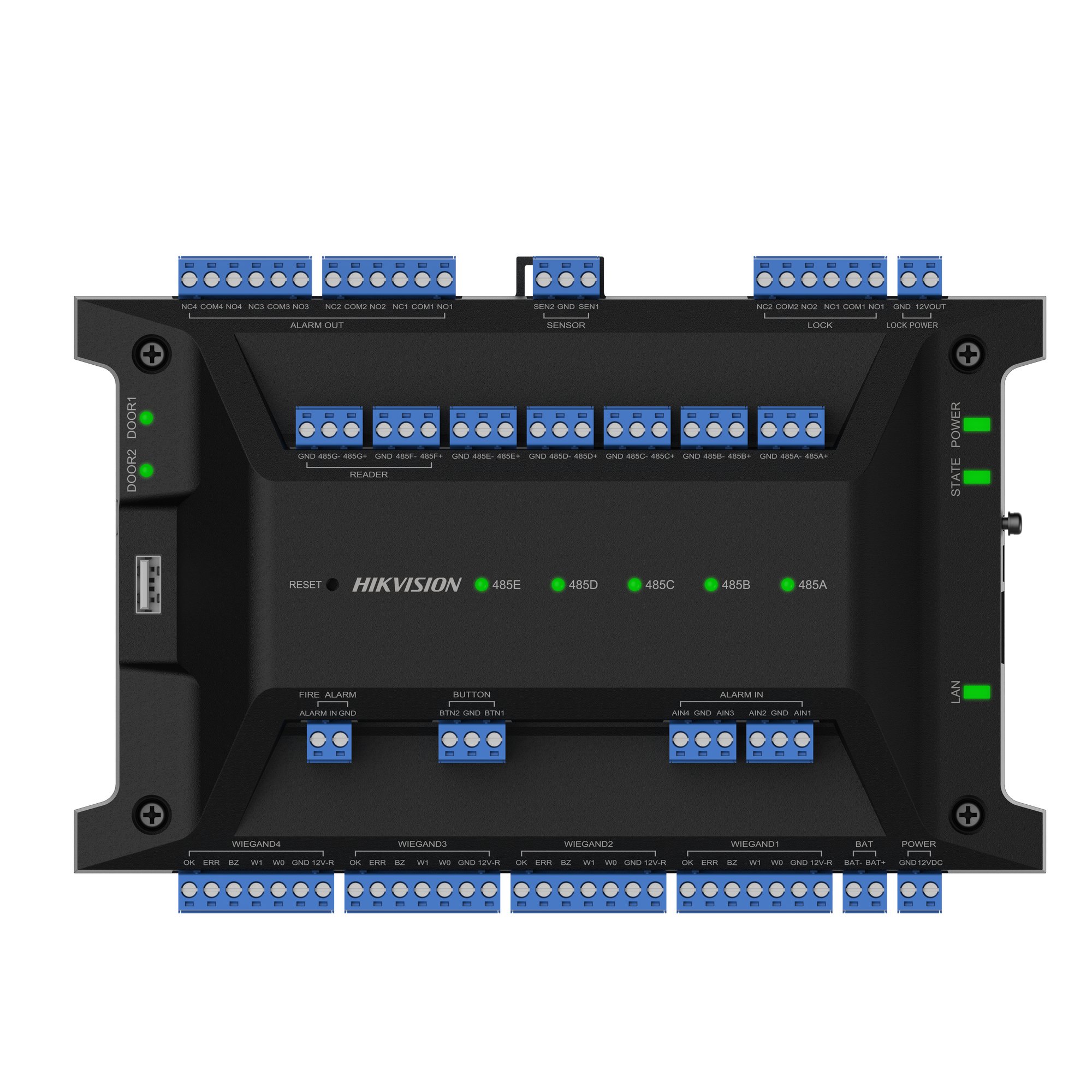 DS-K2702X(P)(O-STD) Netzwerk-Zugangskontroller für 2 Türen