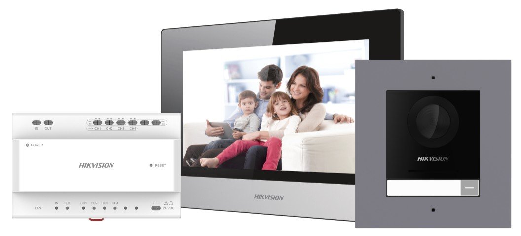 Hikvision DS-KIS702Y(O-STD)/Europe BV — IP Video-Türsprechanlage Komplettset für Einfamilienhaus