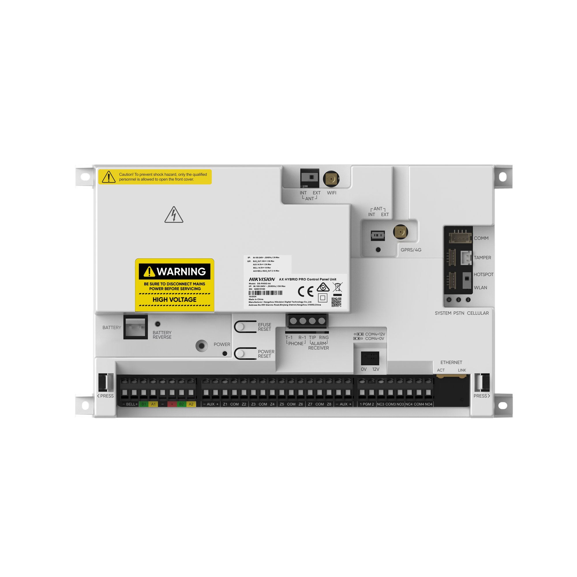 DS-PA502-64(O-STD) - AX HYBRID PRO Alarmzentrale 64 Zonen