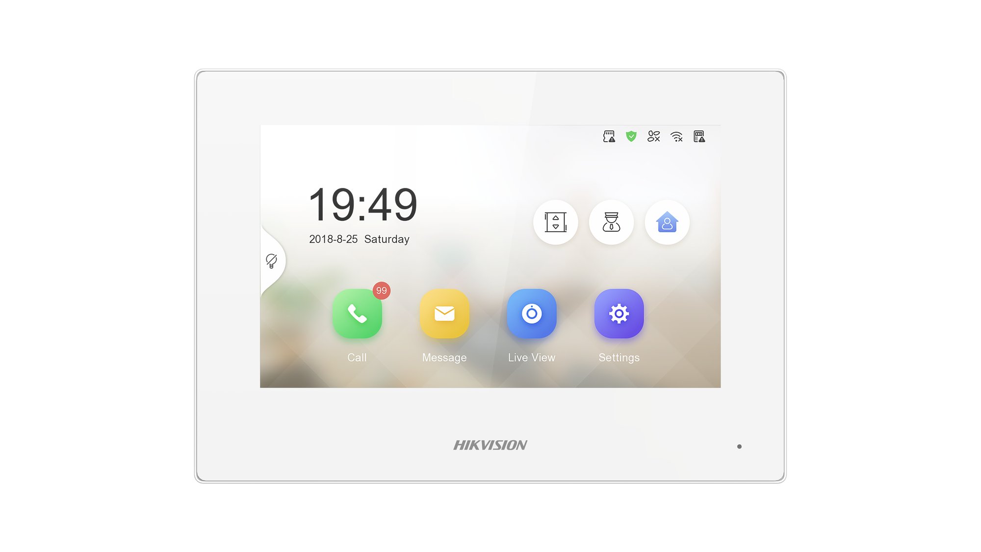 DS-KH6320-WTE1-W(O-STD)(Europe BV) — IP-Türsprechanlage Innenstation mit 7" Touchscreen