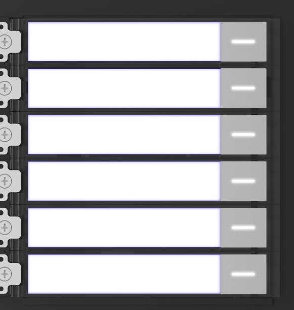 DS-KD-KK(O-STD) — 6-Tasten-Namensschildmodul für modulare KD8 Pro Türstation