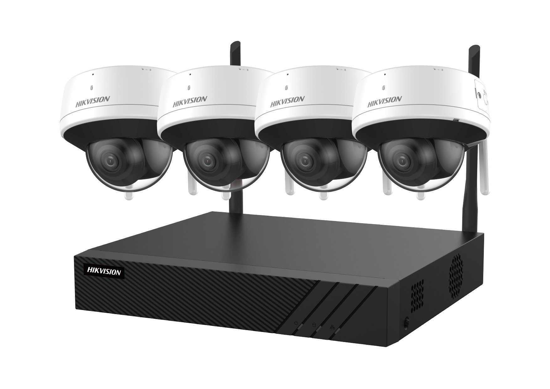 Hikvision DS-J142I(STD)/NK844WDH-1T — 4-MP WiFi 6 Dome-Kamera-Set mit NVR
