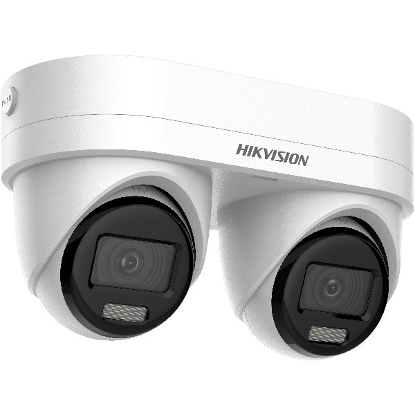 DS-2CD2346G3D-IZ2UY/SL(2.8/4mm)(O-STD) — 4-MP-Dual-Objektiv-Turret mit Active Deterrence