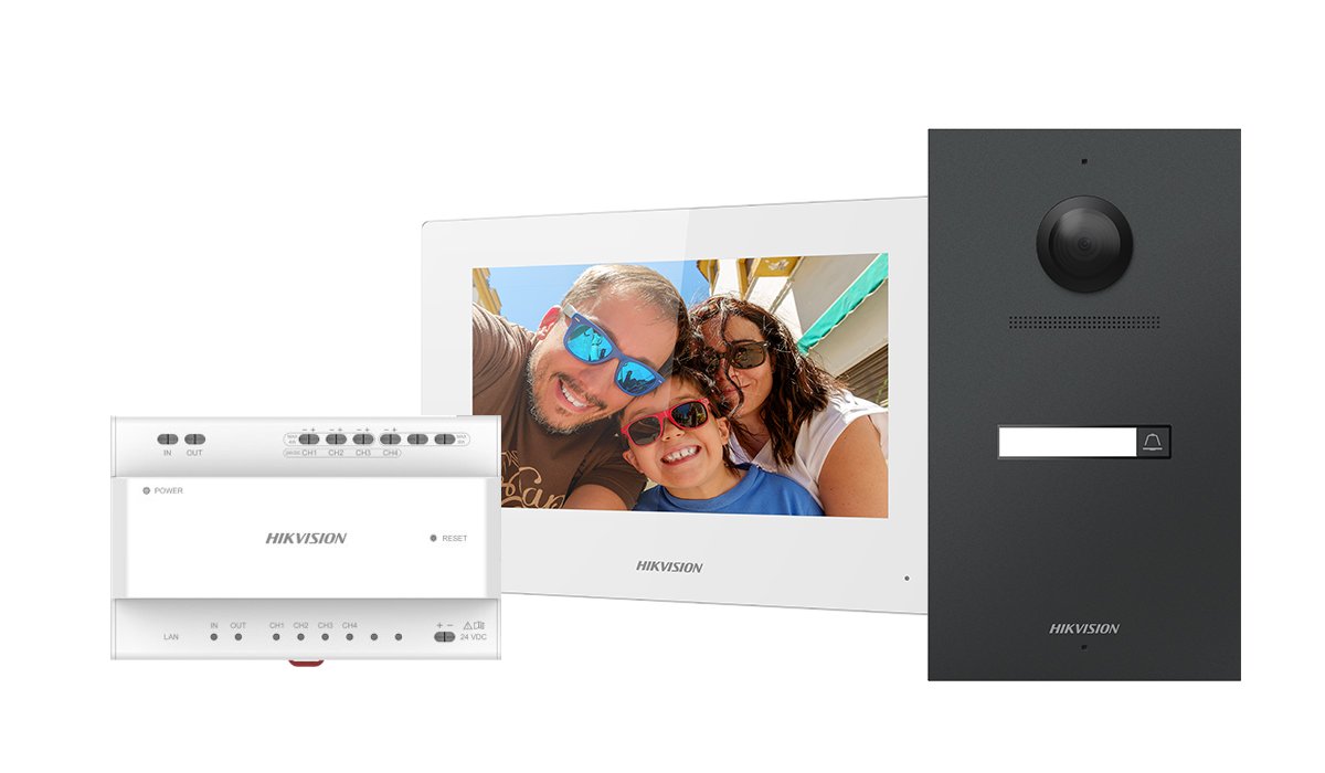 DS-KIS702Y(O-STD)/DS-KIS7021Y-G Hikvision Villa-Sprechanlage Komplett-Set 2-Draht