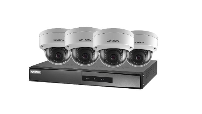 DS-J142I(STD)/NK42E1H-1T(WD)(C) — 4-Kanal PoE Komplettset mit 4x 2MP Dome-Kameras und 1TB NVR