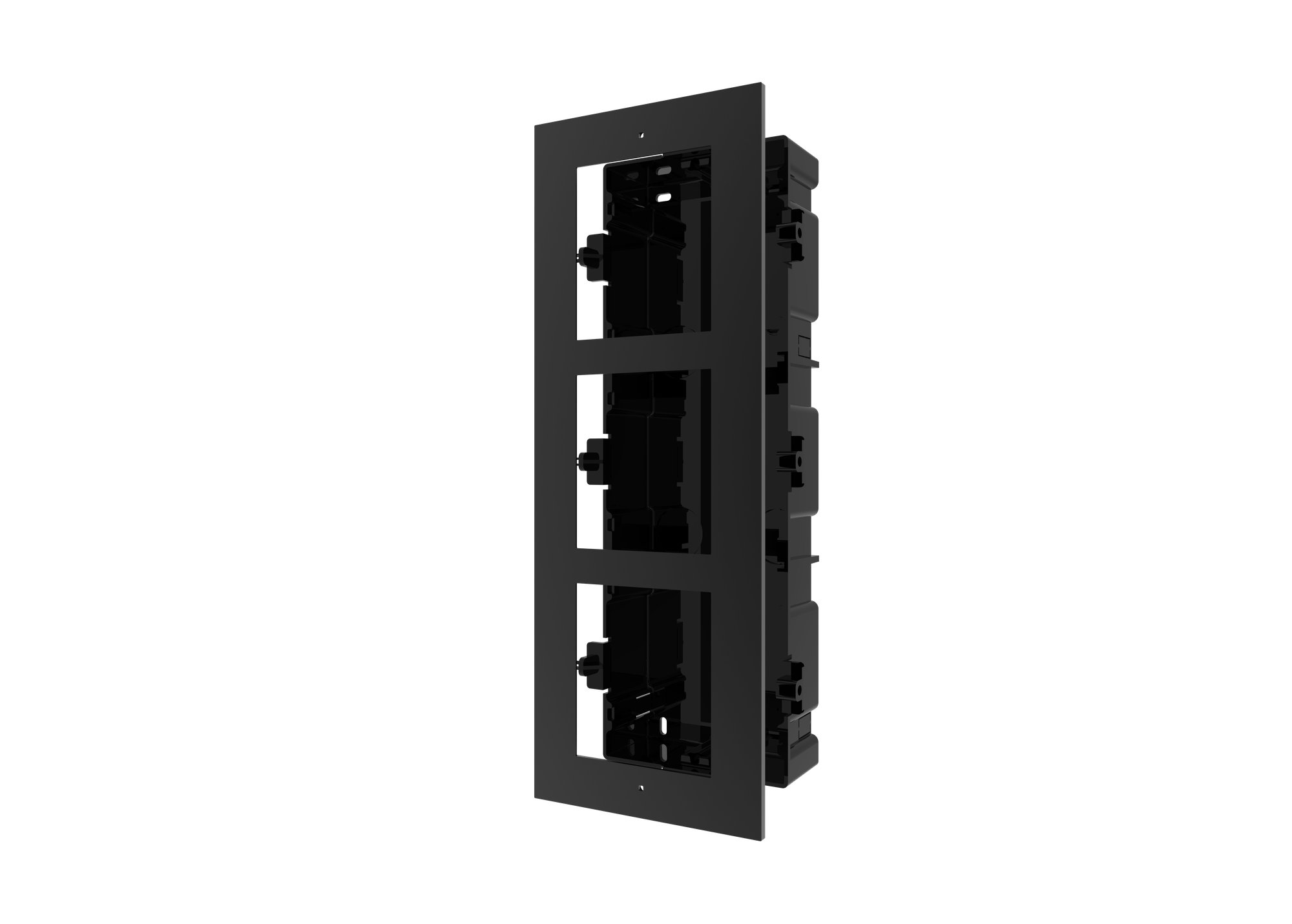 DS-KD-ACF3(O-STD)/Plastic/Black — Unterputz-Einbaurahmen für Video-Türsprechanlage (3 Module)