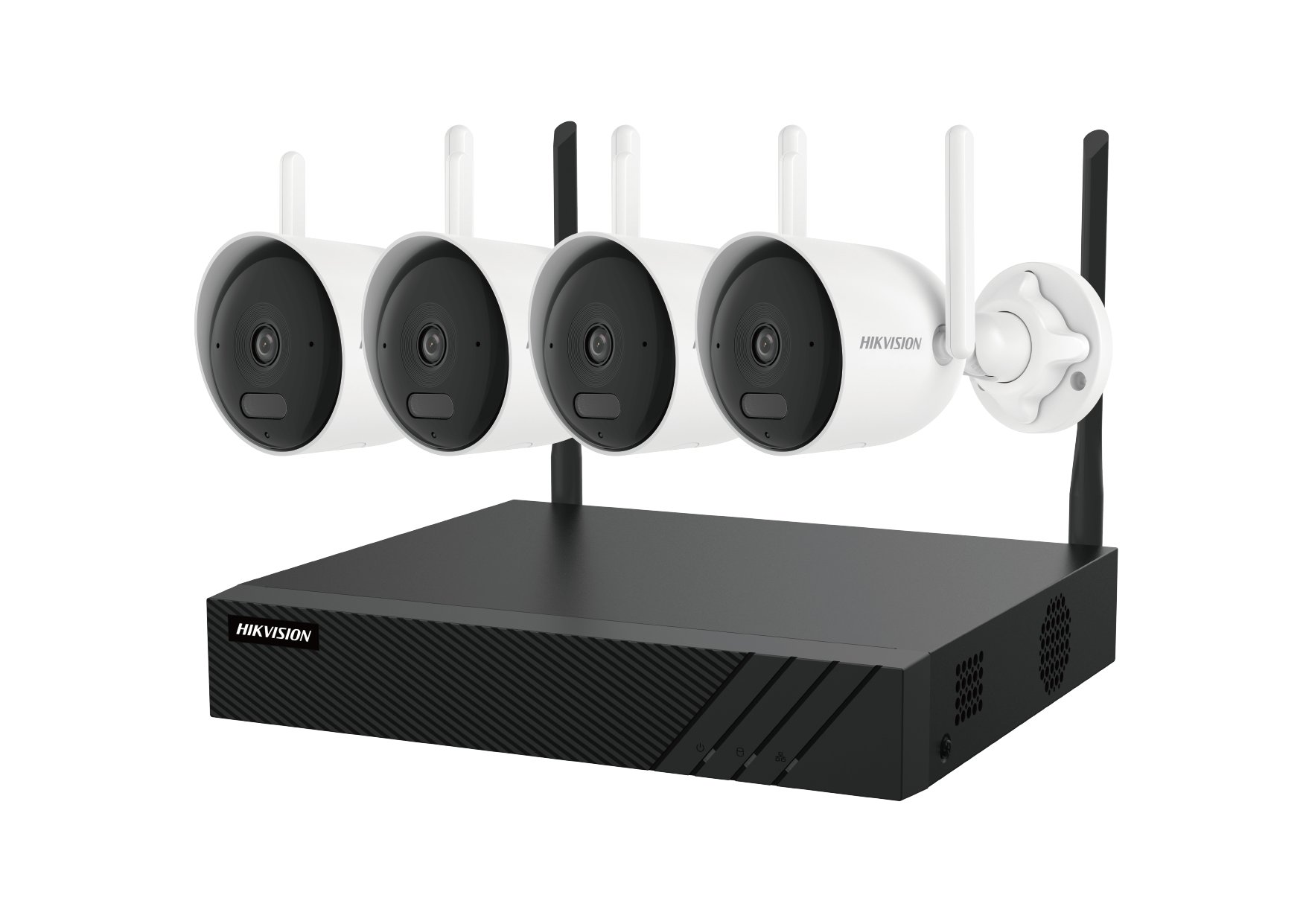 Hikvision DS-J142I(STD)/NK844WBH-1T — 8-Kanal WiFi NVR Komplettsystem mit 4x 8MP Bullet-Kameras
