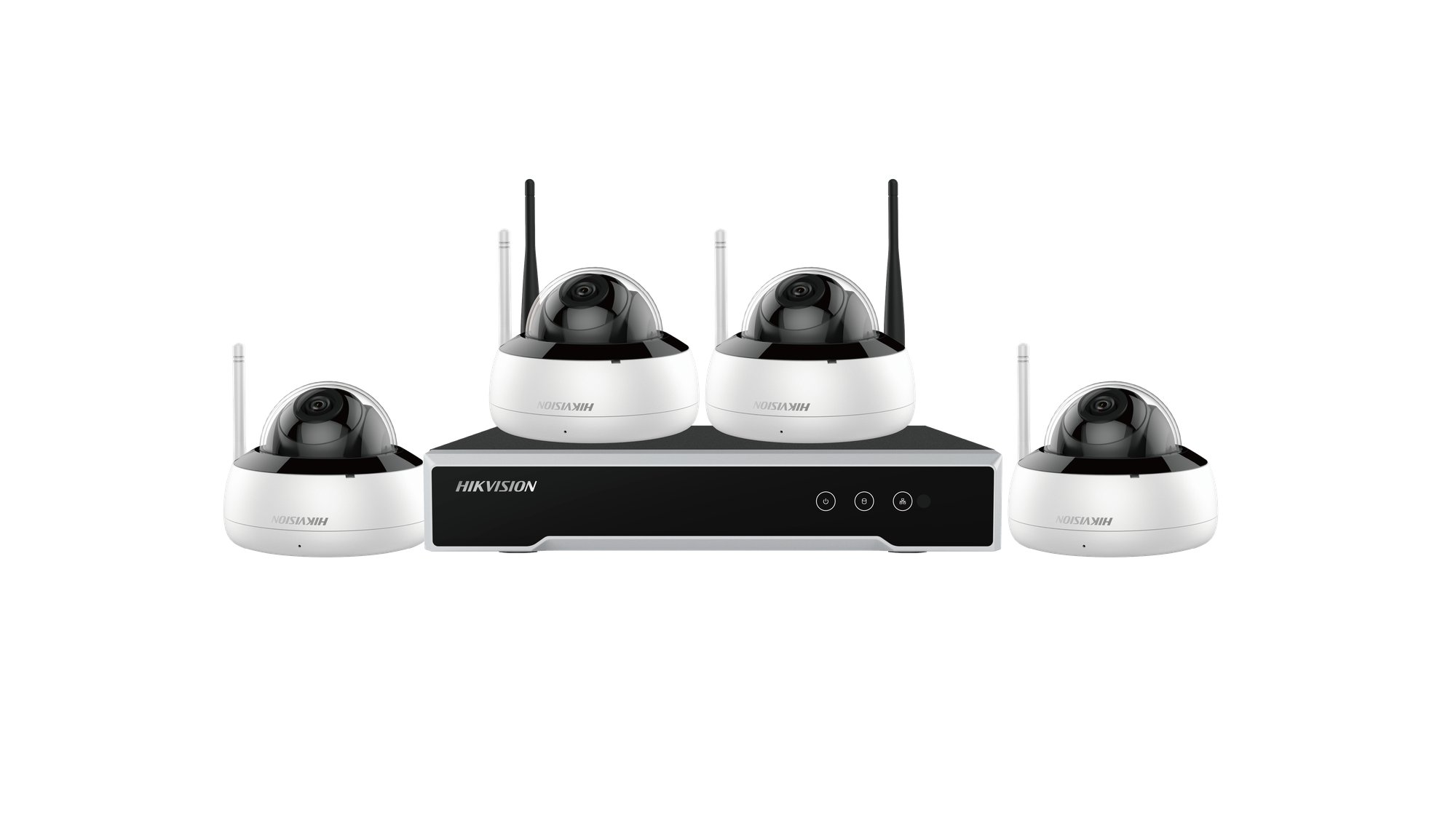 Hikvision DS-J142I(STD)/NK44W1H-1T(E) — 4MP WLAN-Komplettsystem mit 4-Kanal-NVR und Dome-Kameras