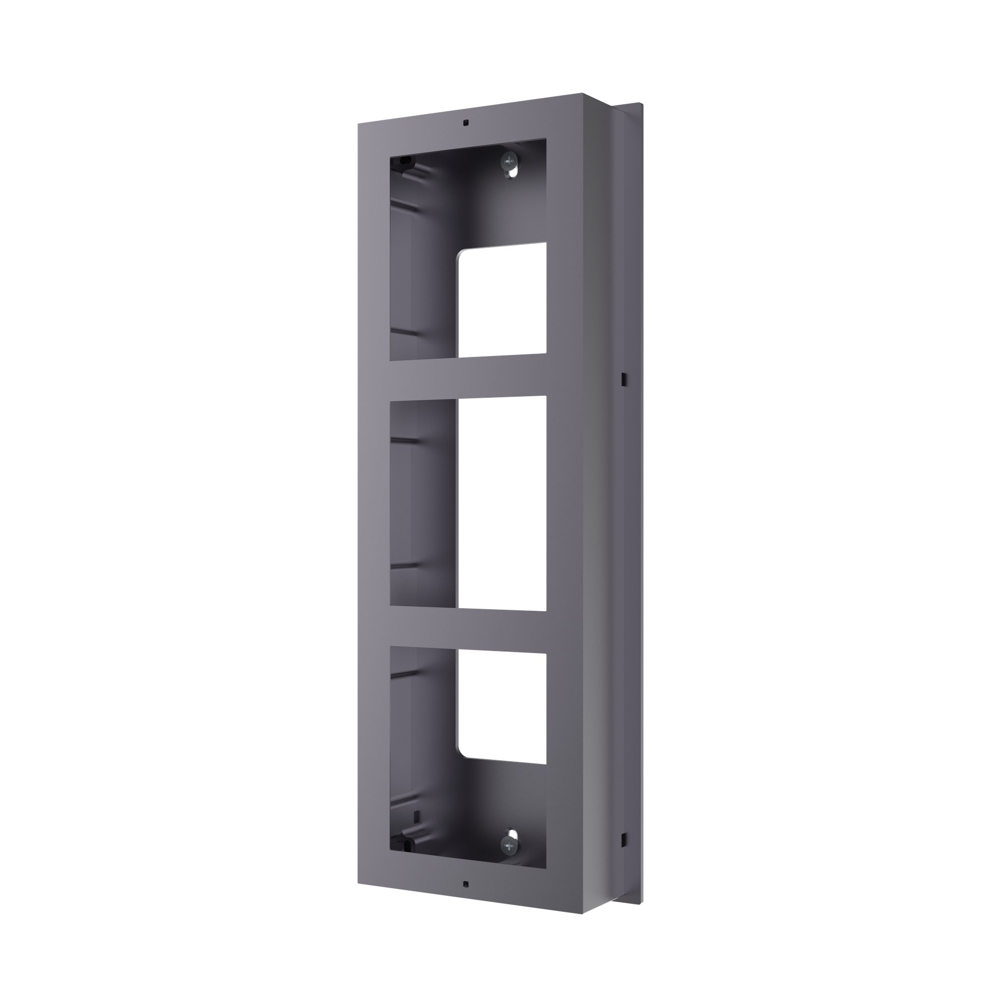 DS-KDE-ACR3(O-STD) - Aufputz-Modulhalterung aus Luftfahrt-Aluminium für 3-Modul-Türstationen